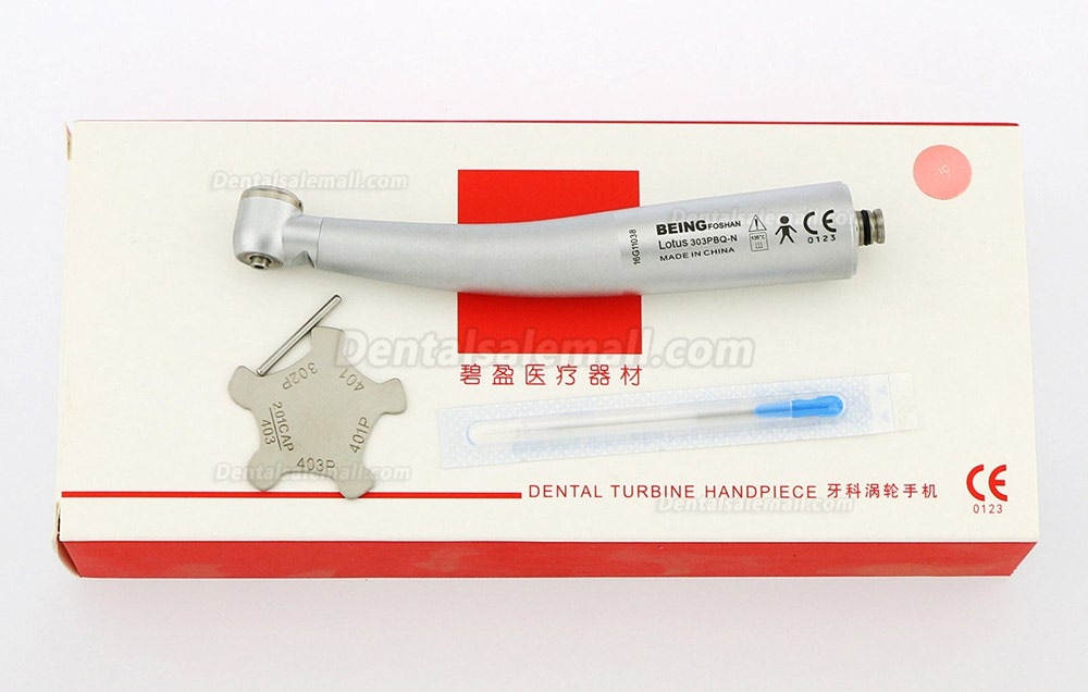 BEING Lotus 302/303PBQ-N Fiber Optic Turbine Handpiece NSK Compatible (without Quick Coupler)